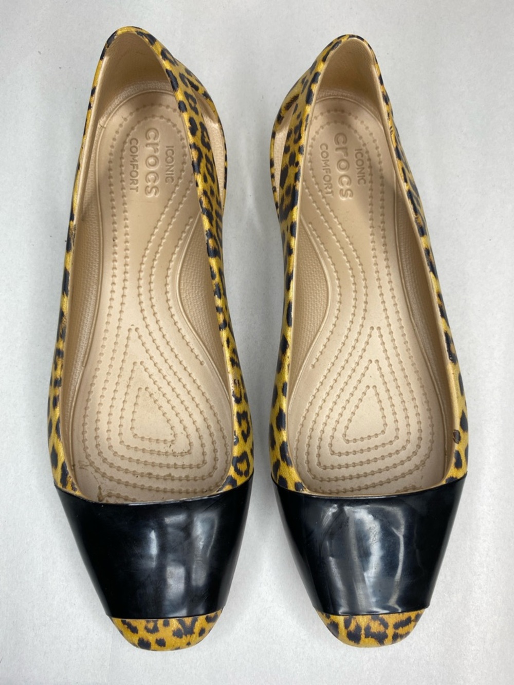 Crocs Sienna Ballet Flats Leopard Print Size 9 - Picture 2 of 8